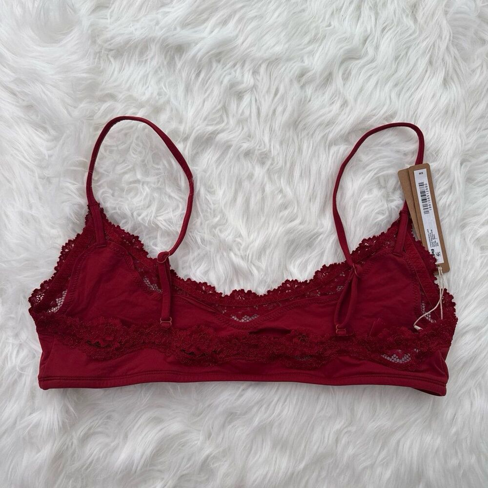 Skim Fits Everybody Lace Scoop Bralette Brick Size Large - Picture 5 of 8